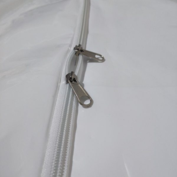 LDPE body bag, white, with 6 handles and an envelope-style zipper-BR37 - Image 2