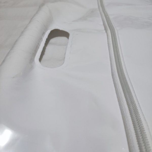 LDPE body bag, white, with 6 handles and an envelope-style zipper-BR37 - Image 3