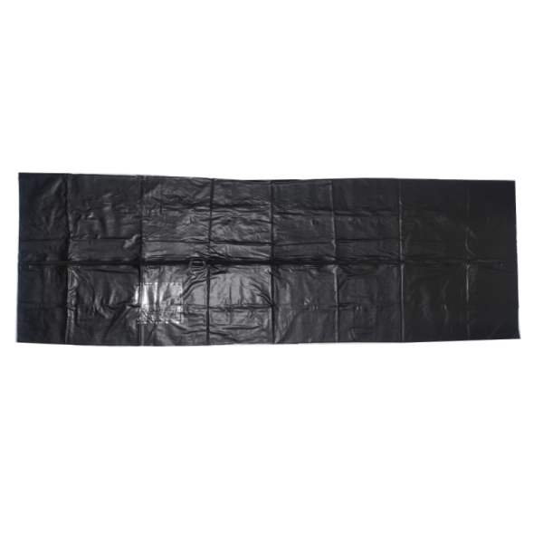 Lightweight PVC body bag, black, with a document pocket and no handles-BR51 - Image 5