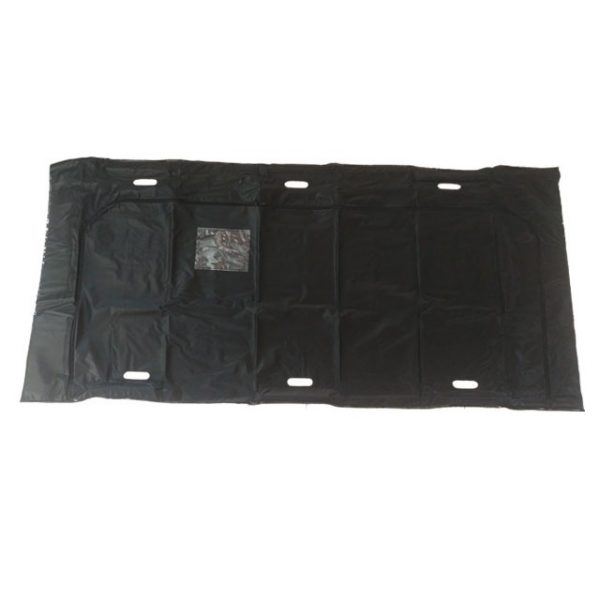 PVC body bag, with an envelope-style zipper, six built-in handles, and a document pocket-MD01