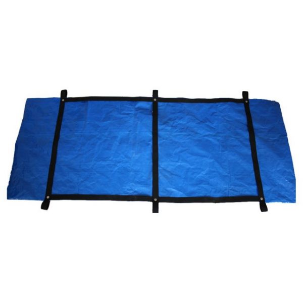 PE woven fabric body bag, blue, with six external handles-MD06 - Image 2