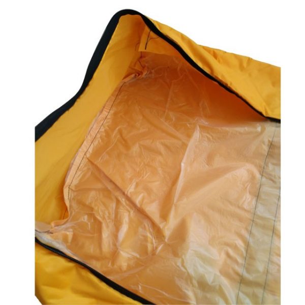 Yellow waterproof coffin-style double-layer body bag, with a circular zipper and four handles-MD11 - Image 2