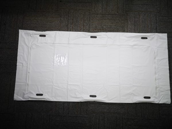 White PVC body bag, with an envelope-style zipper and six built-in handles-MD17 - Image 2